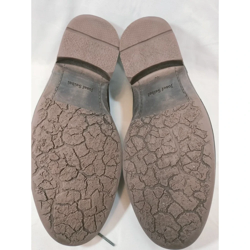 Josef‎ Seibel Earl: Leather Lace Up Oxford Shoes Dark Gray